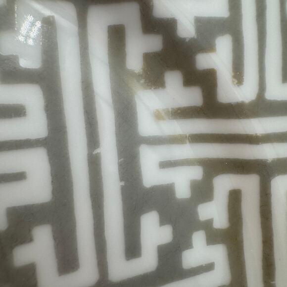 Vintage Fitz & Floyd Salad Plates in Oriental Geometric Gray Set of 6 - Picture 6 of 9